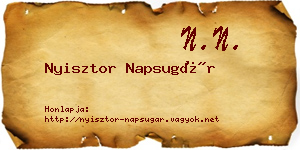 Nyisztor Napsugár névjegykártya